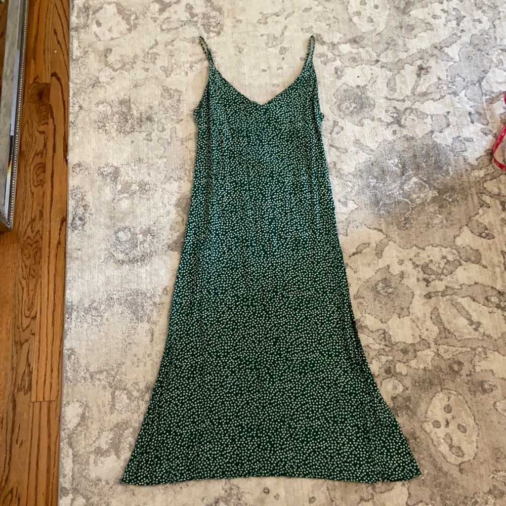 Reformation Green Daisy Dress